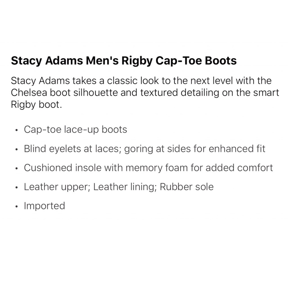 Men’s Rigby Cap-Toe Boots. - Picture 8 of 8